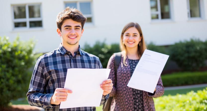 Student receiving education loan approval without collateral