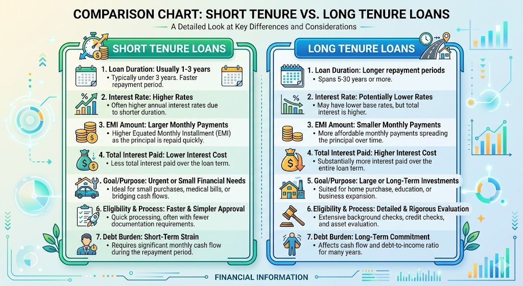 EMI comparison for different loan tenures