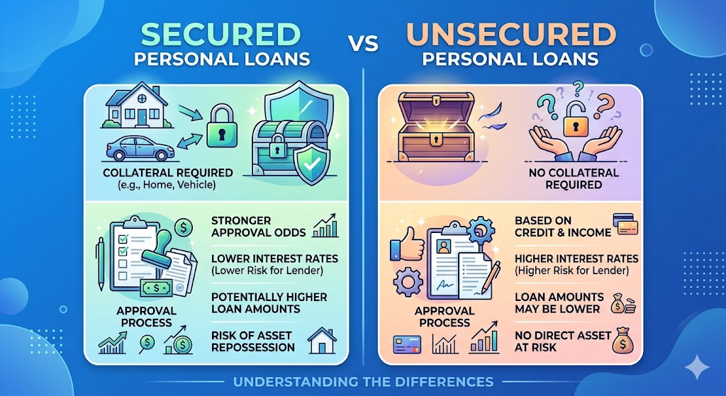 Difference between secured and unsecured personal loan explained for beginners