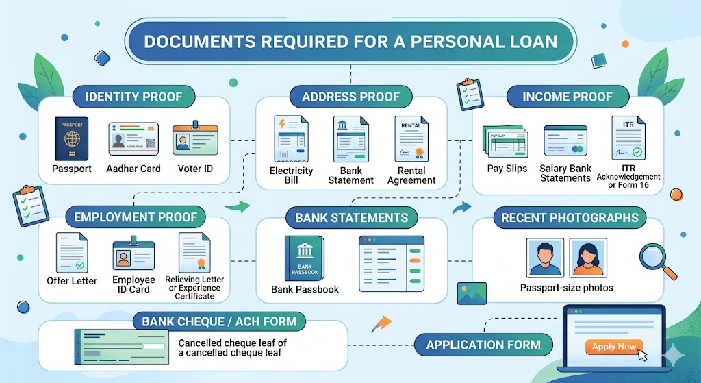 Documents required for self-employed personal loan application.