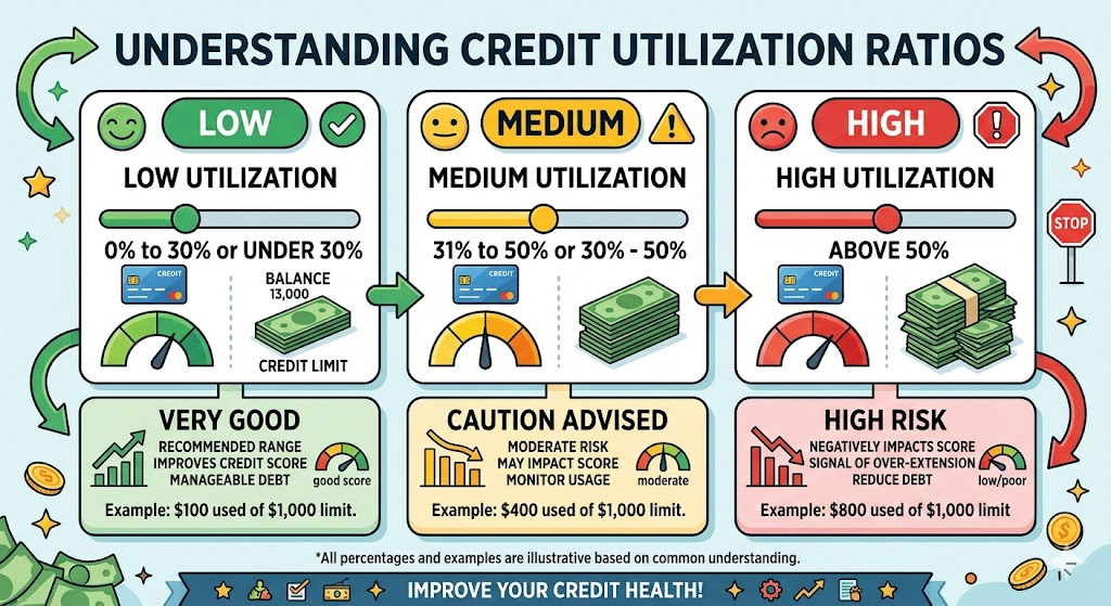 Credit utilization ratio examples and impact on CIBIL score