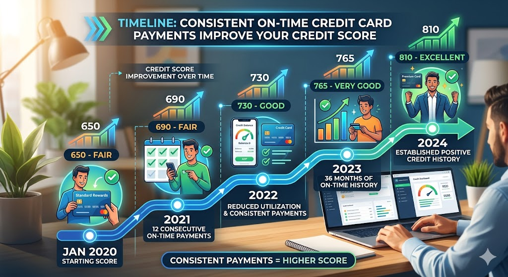 Importance of timely credit card payments for maintaining a good CIBIL score